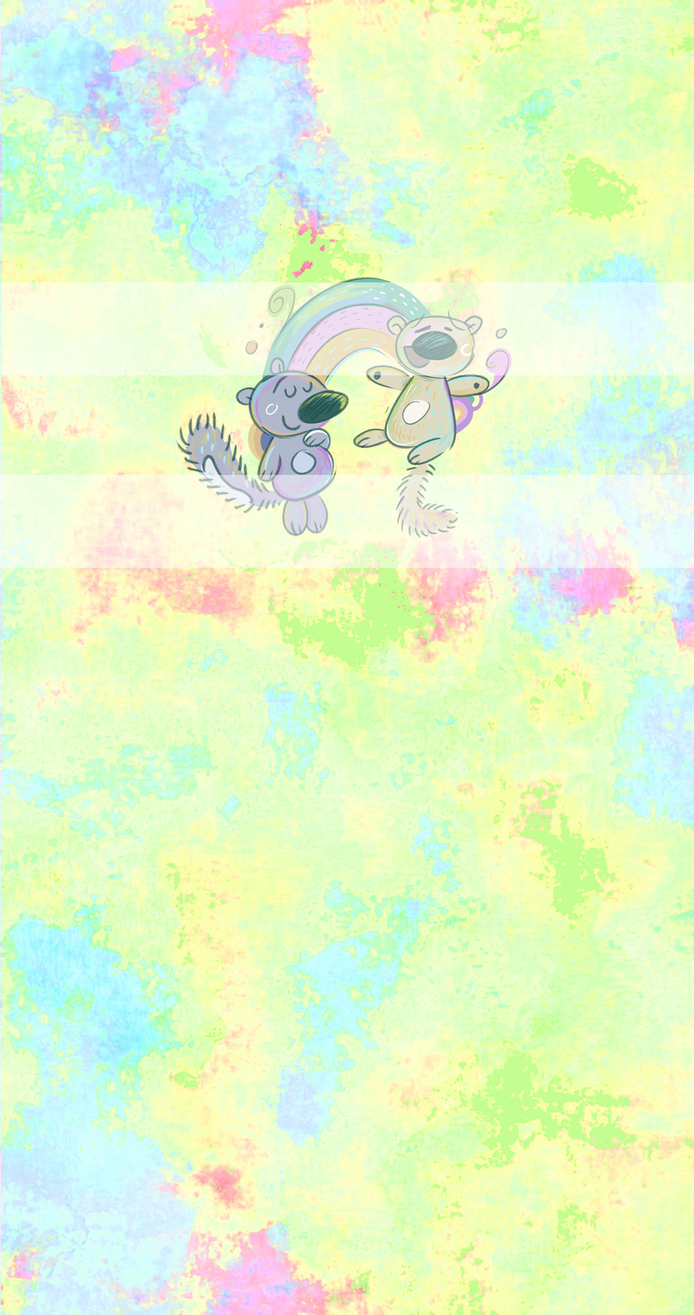 Preorder R59 -Pale Version-Two Friends and a Rainbow - Panels- Yellow