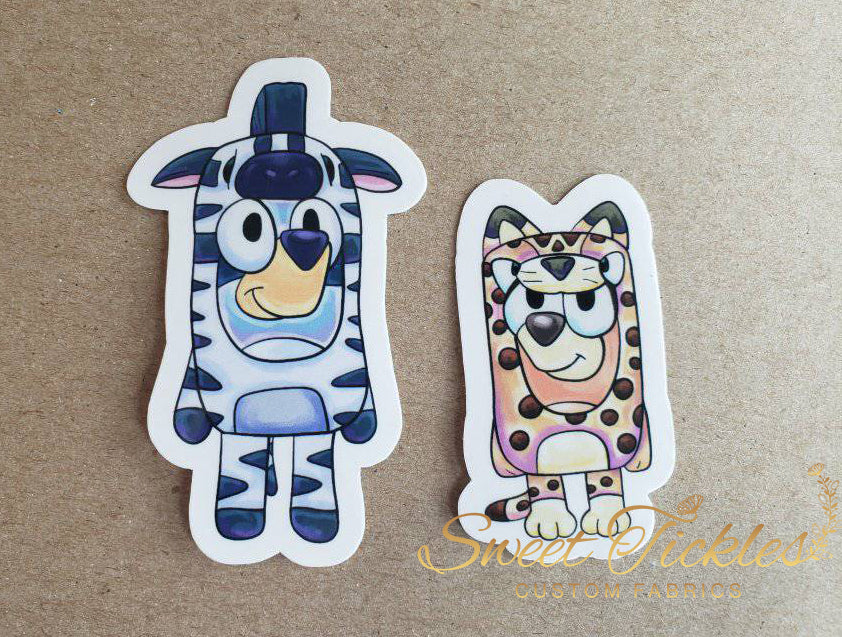 Zebra and Cheetah Sticker Set