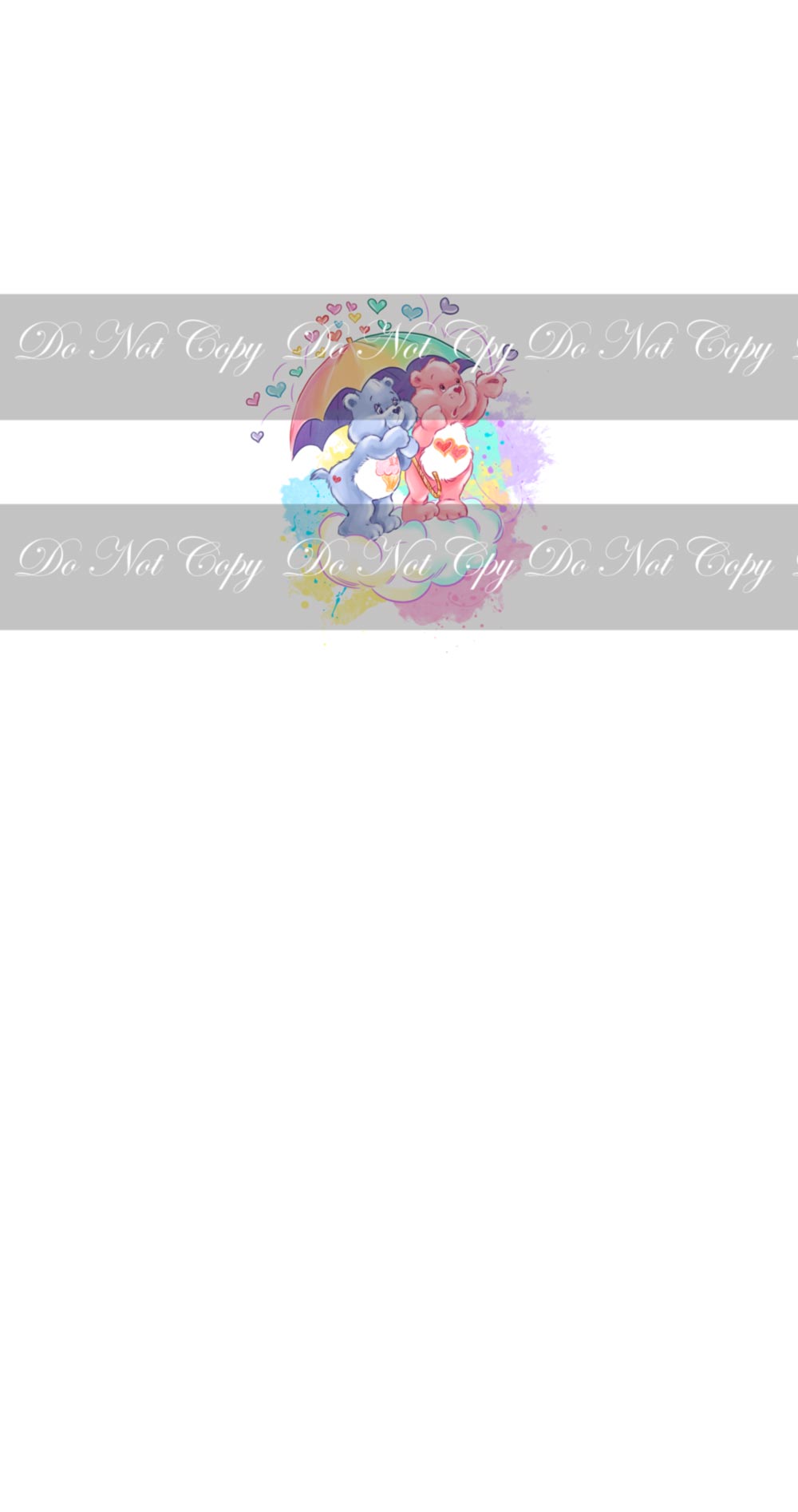 Preorder R64- Colored Bears Panels- Bears Umbrella( Child, Big kids, Adults) (White)