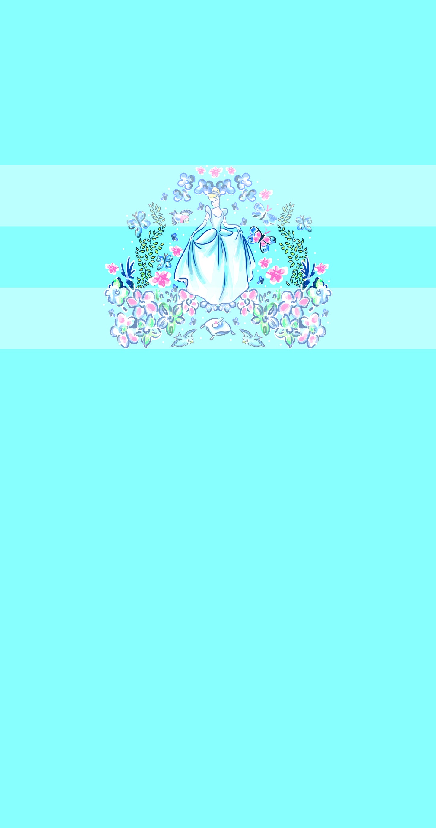 Preorder LP Cinderella- Cinder Panels- Child, Big kids, Adults)Light Blue