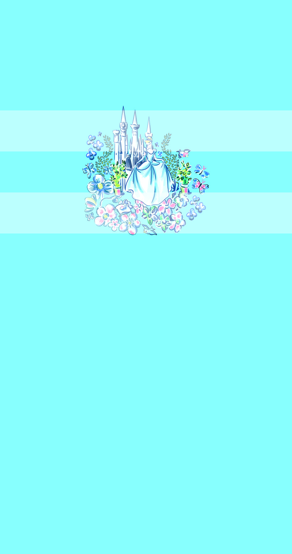 Preorder LP Cinderella- Cinder and Castle Panels- Child, Big kids, Adults)Light Blue