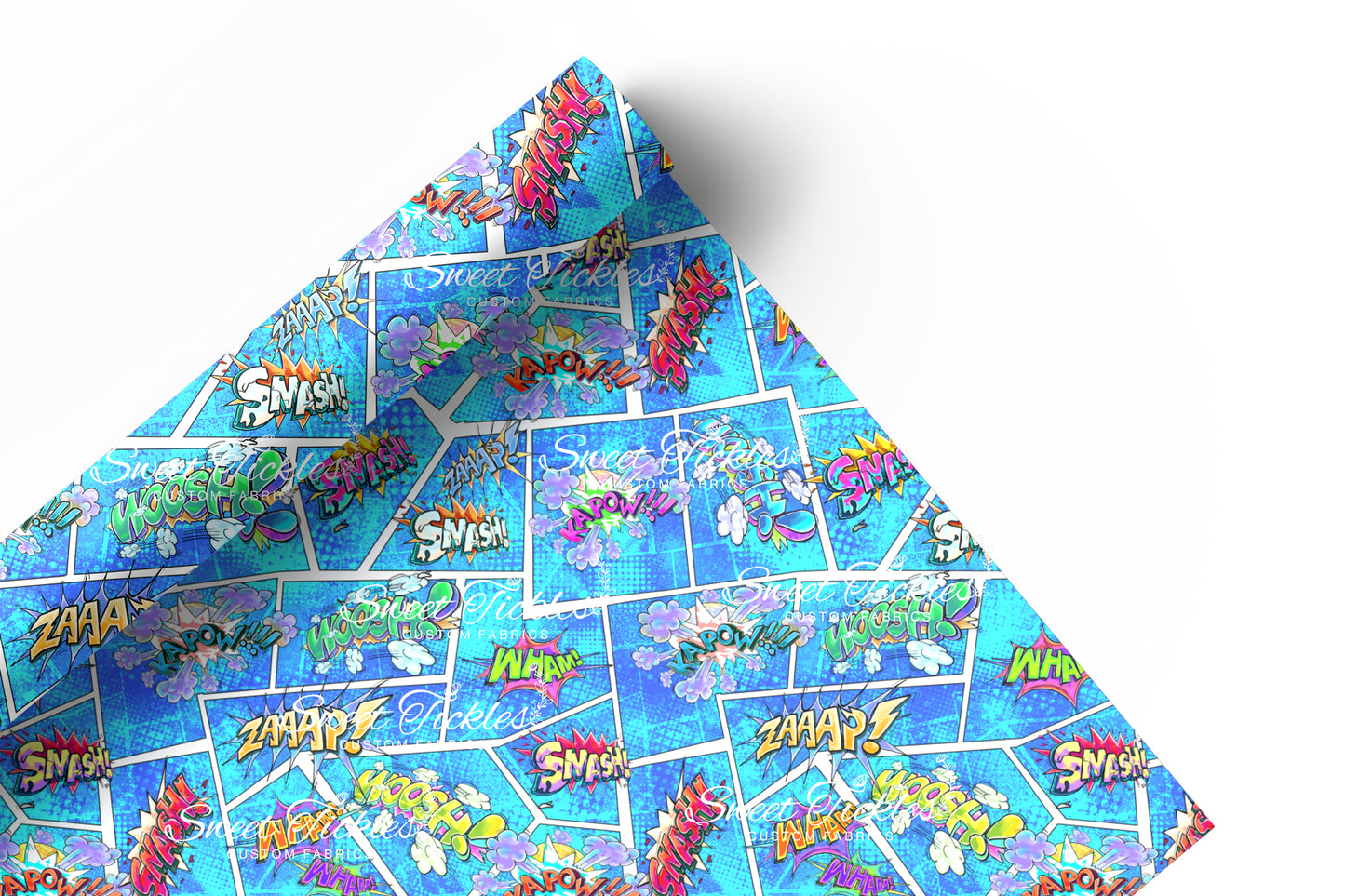 Preorder Marvel Heroes Main- Smooth and Textured Vinyl-Blue Words Coordinate