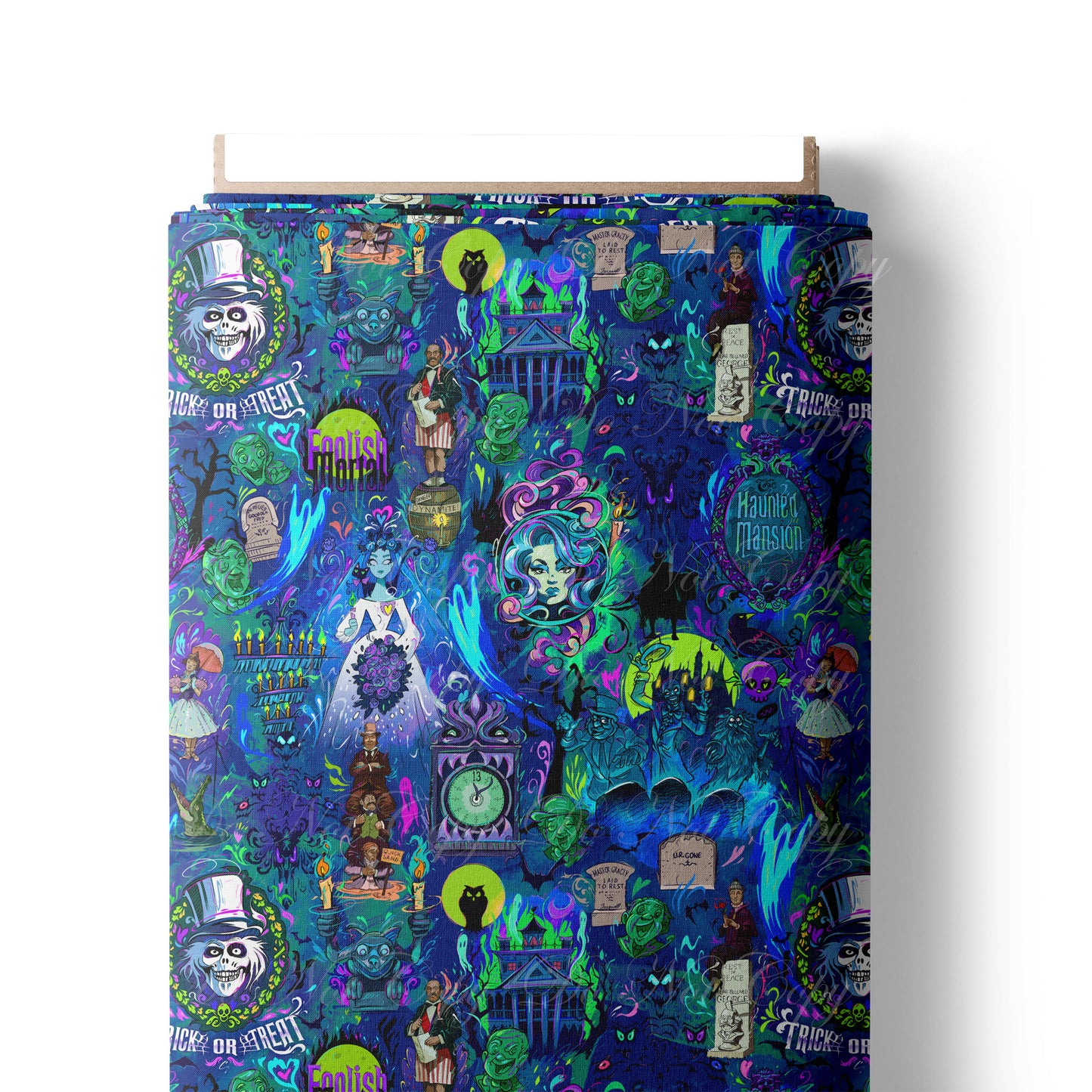 Retail R73-Haunted Mansion- Main Print - Blue - Sweet Luxe