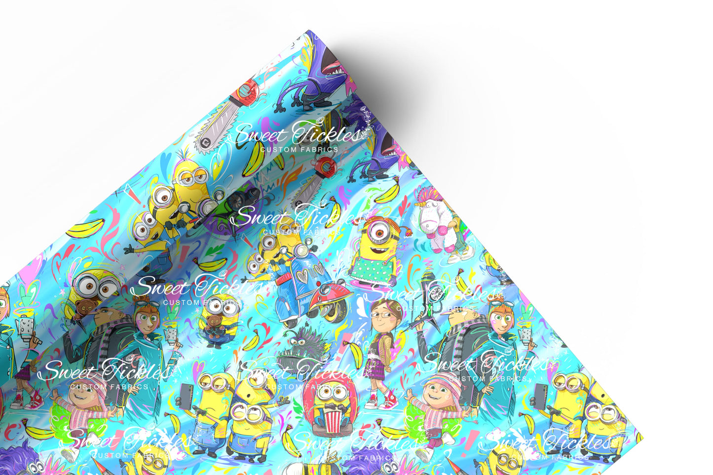 Retail R64- Smooth and Textured Vinyl- Yellow Creatures- Blue Main