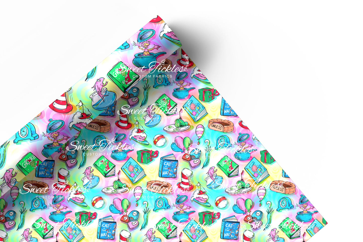 Preorder R66- Smooth and Textured Vinyl- Bookish/ Reading Corner - Seuss Bright Pastel Coord