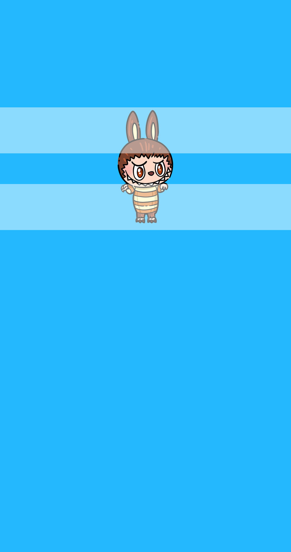 Preorder R74-Bubu Panel - Child, Big kids, Adults)-Brown Bubu- Blue