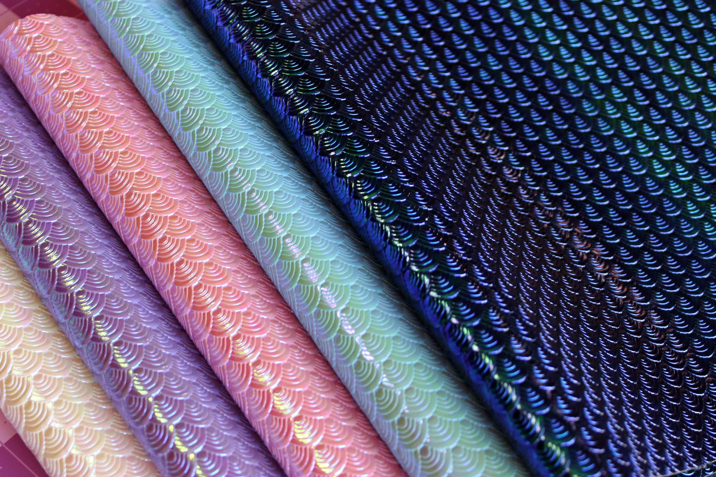 Clearance 12" Rolls 5 Rolls Bundle- Multicolor Scale Vinyl (Shifting colors)