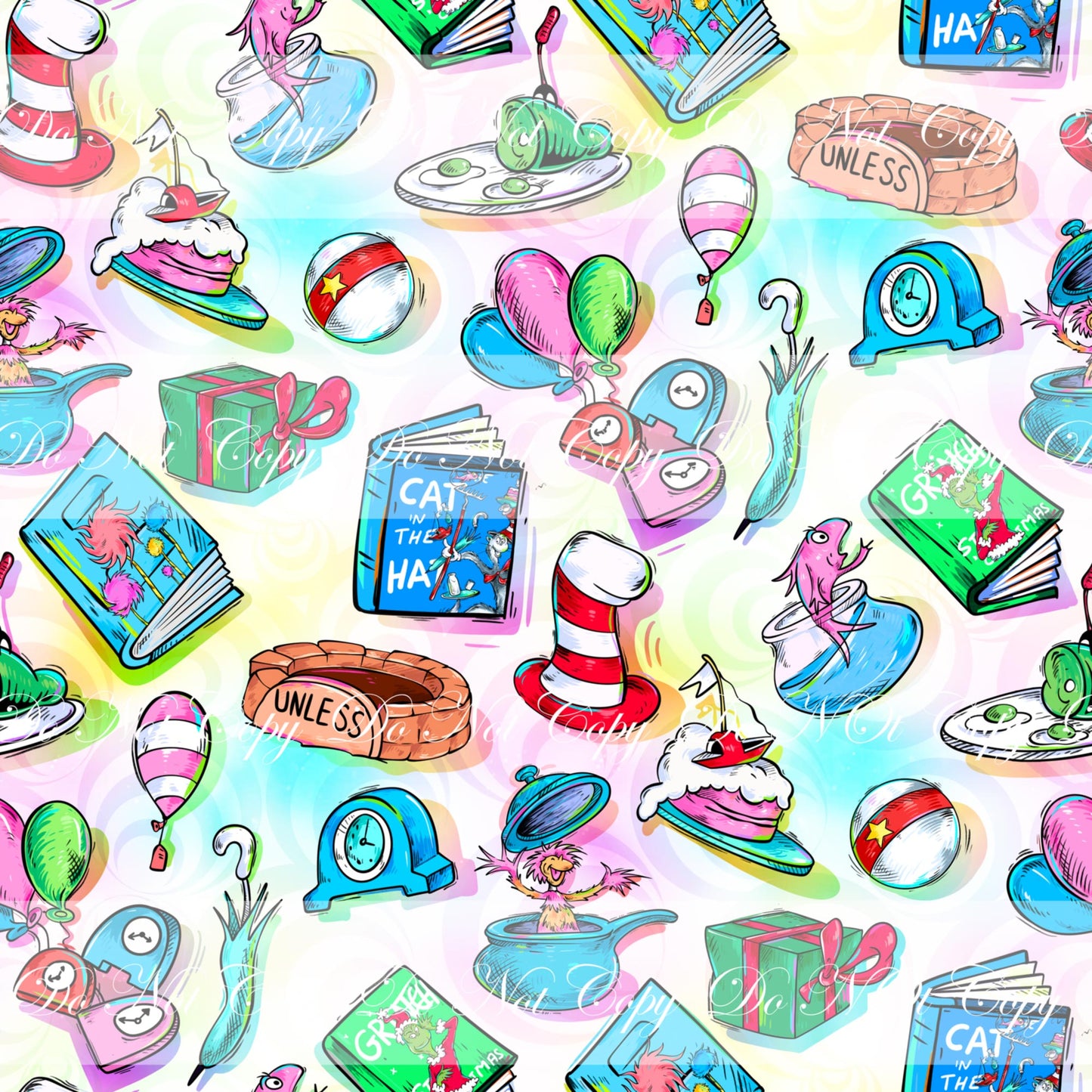 Preorder R66- Bookish/ Reading Corner - Seuss Coordinate- Light Pastel