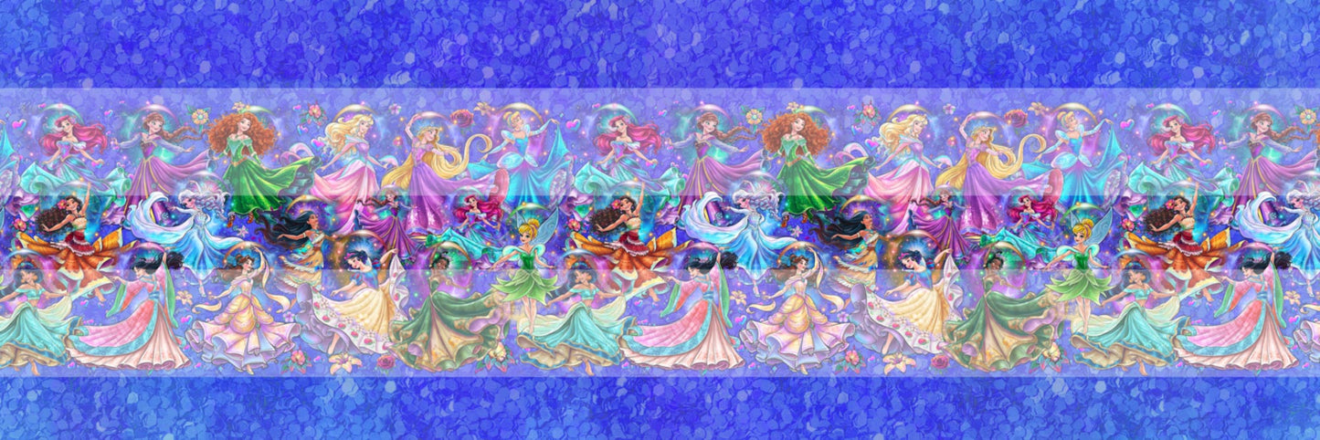 Preorder R67- Smooth and Textured Vinyl- Princesses Enchanted Tales-Vinyl Roll (Blue)
