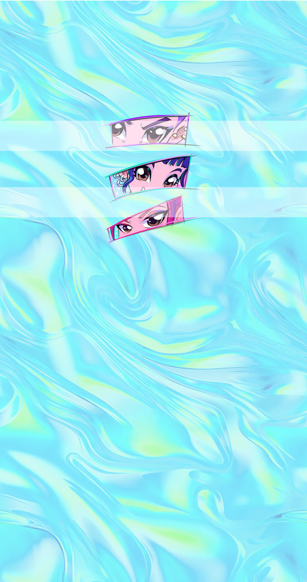 Preorder R74-KPDH Kawaii- Panel - Child, Big kids, Adults) Eyes - Blue