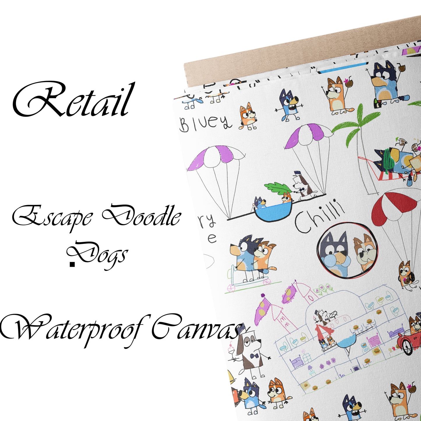 Retail R50- Escape Doodles- Waterproof Canvas