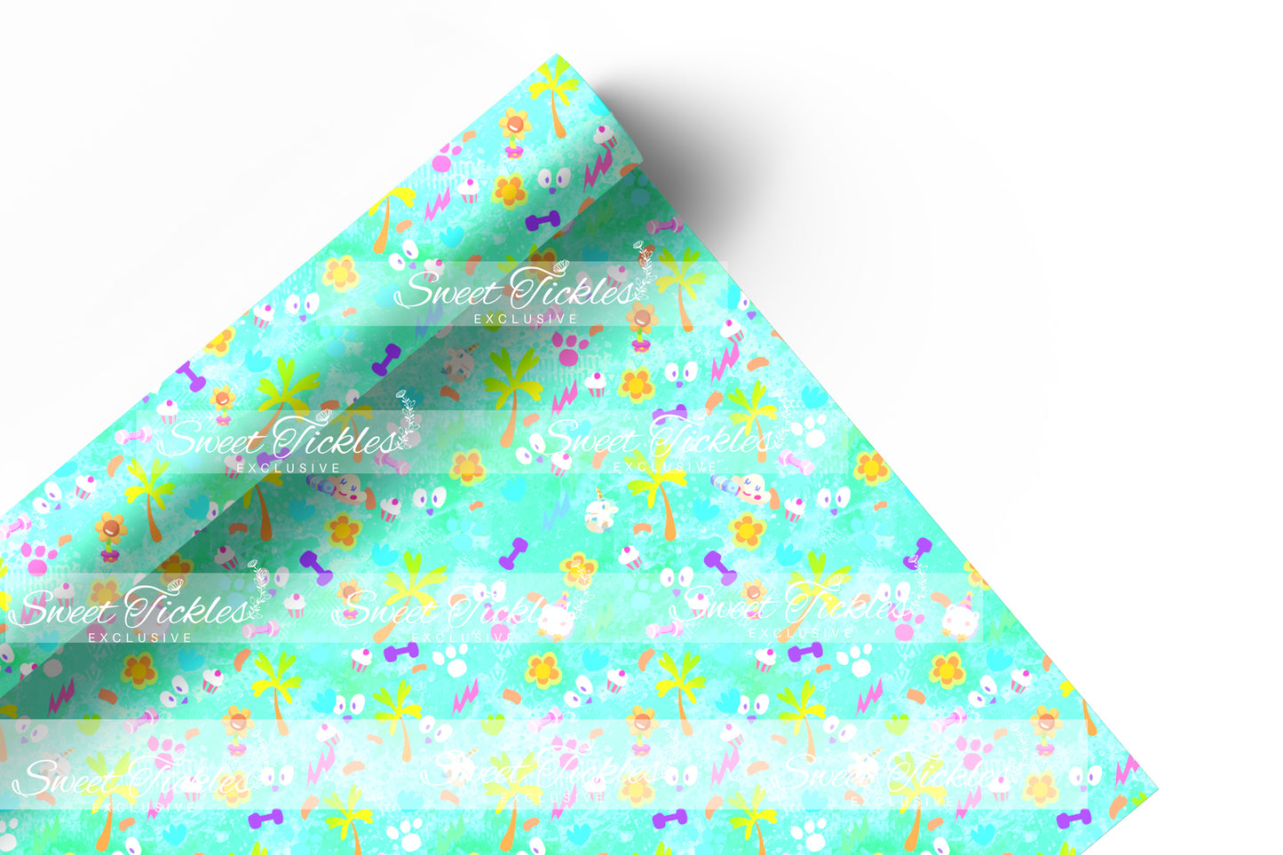 Preorder R62- Smooth and Textured Vinyl- Crazy Puppies- Green Coordinate