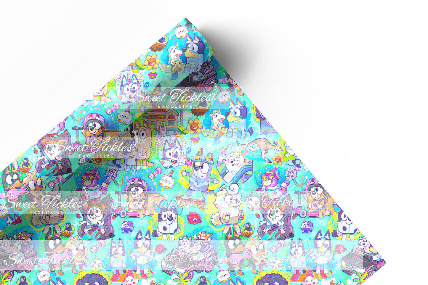 Preorder R62- Smooth and Textured Vinyl- Crazy Puppies- Green Main