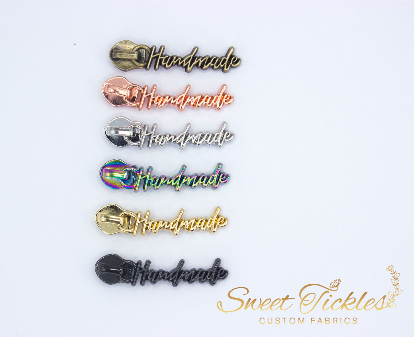 Handmade Script Zipper Pull #5