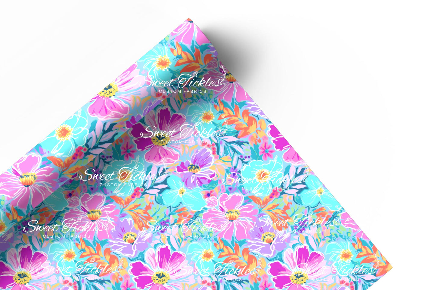 Preorder R66- Smooth and Textured Vinyl- Spring Florals - Hibiscus Pink and Purple Flowers