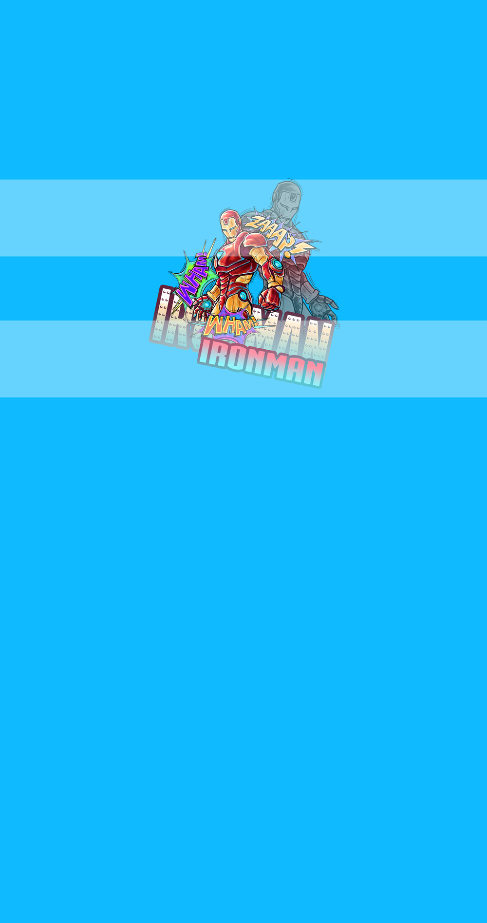 Preorder R68- Marvel Heroes Panels- Iron (Child, Big kids, Adults) Blue