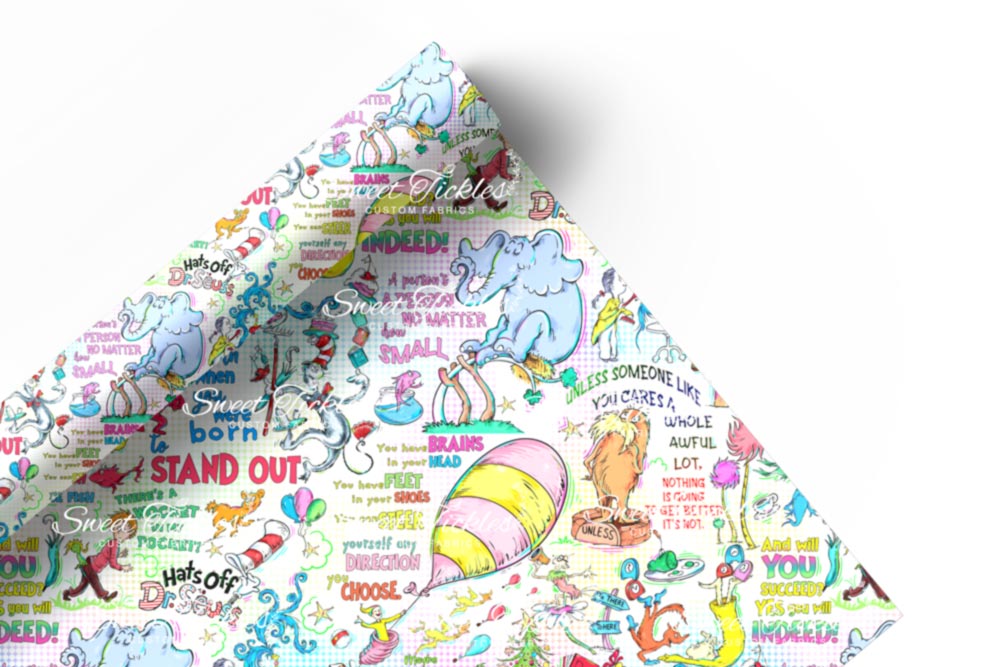 Preorder R66- Smooth and Textured Vinyl- Bookish/ Reading Corner - Seuss Soft Pastel- Stacked Main