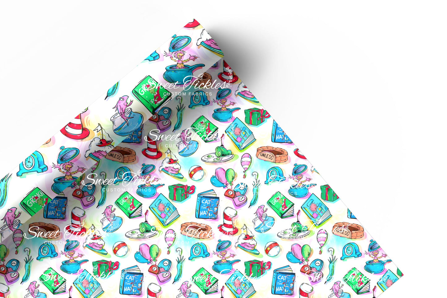 Preorder R66- Smooth and Textured Vinyl- Bookish/ Reading Corner - Seuss Light Pastel Coord