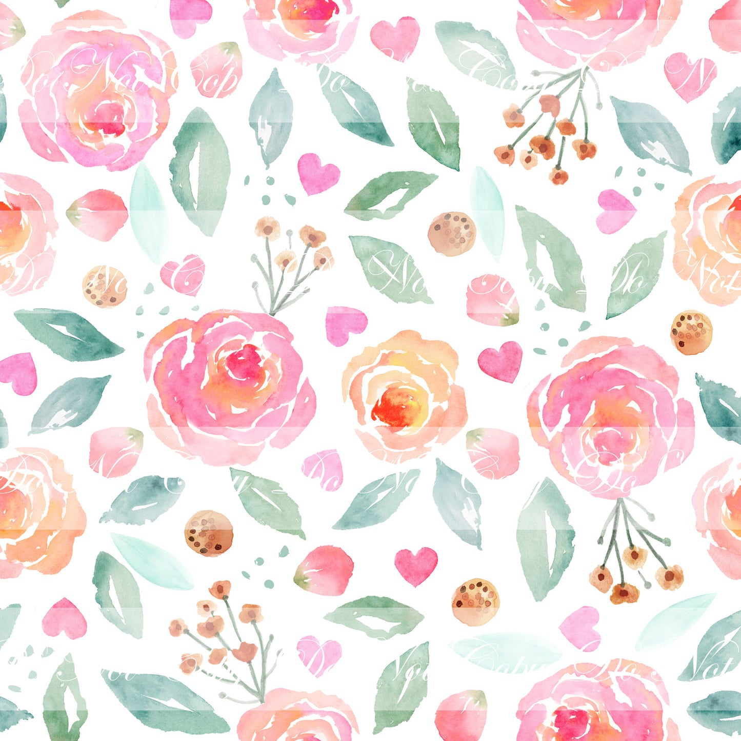 Retail R56- Pastel Petals - Painted Peonies - Cotton Spandex