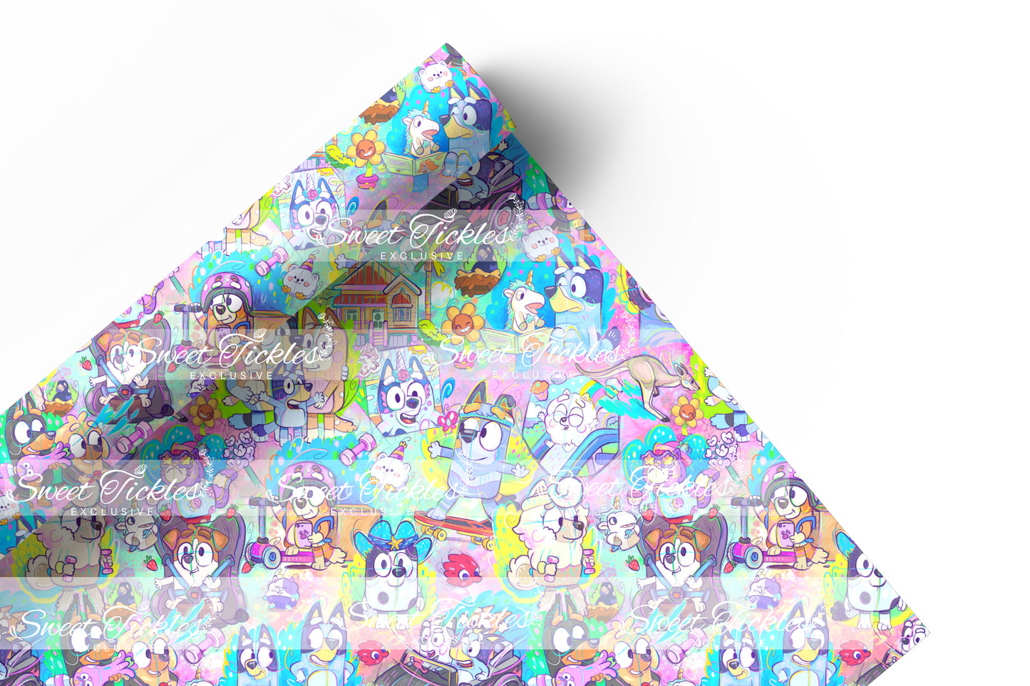 Preorder R62- Smooth and Textured Vinyl- Crazy Puppies- Galaxy Pink/Green Main