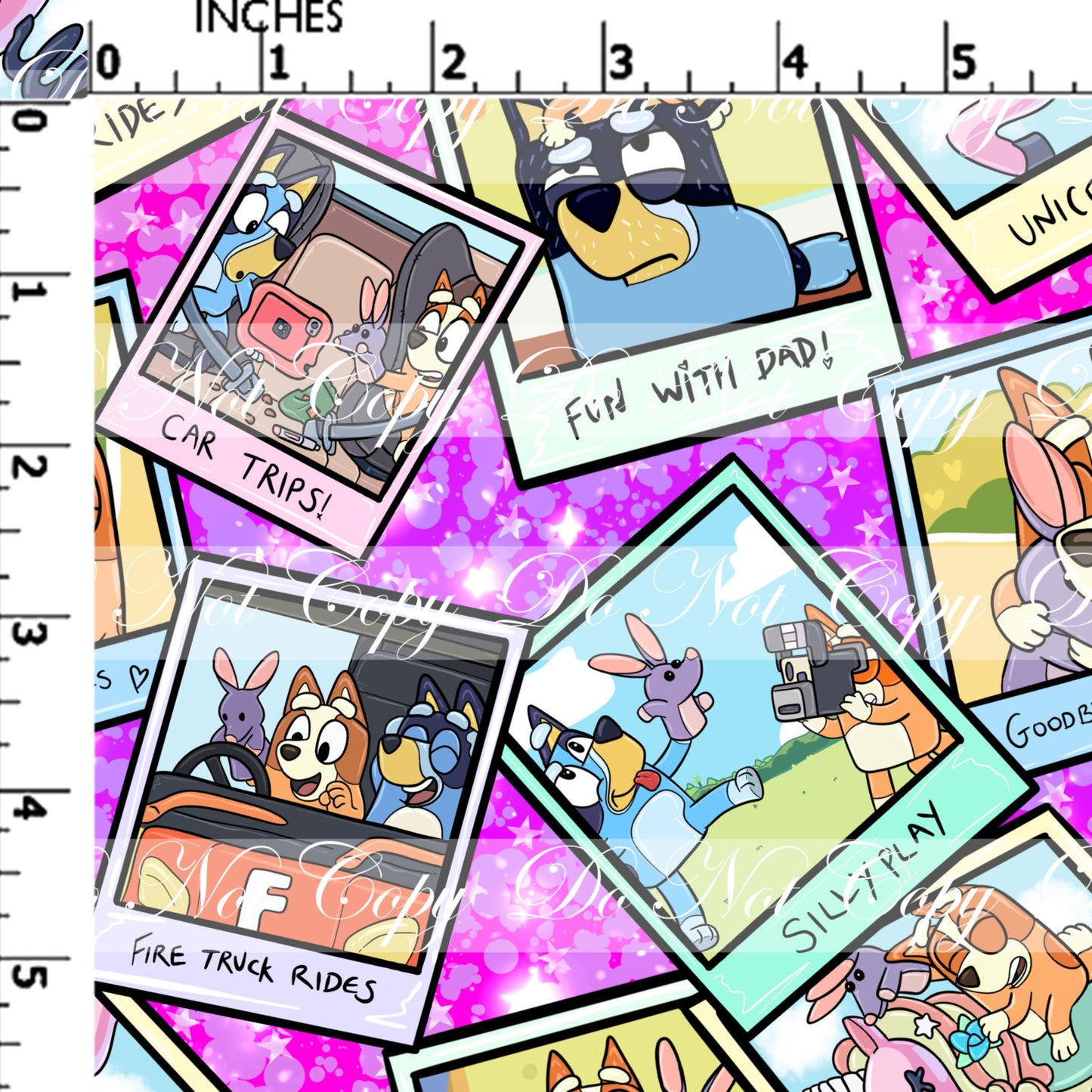 Preorder R52- Heelers Memories - Main Print - Regular Scale (Pink/Purple)