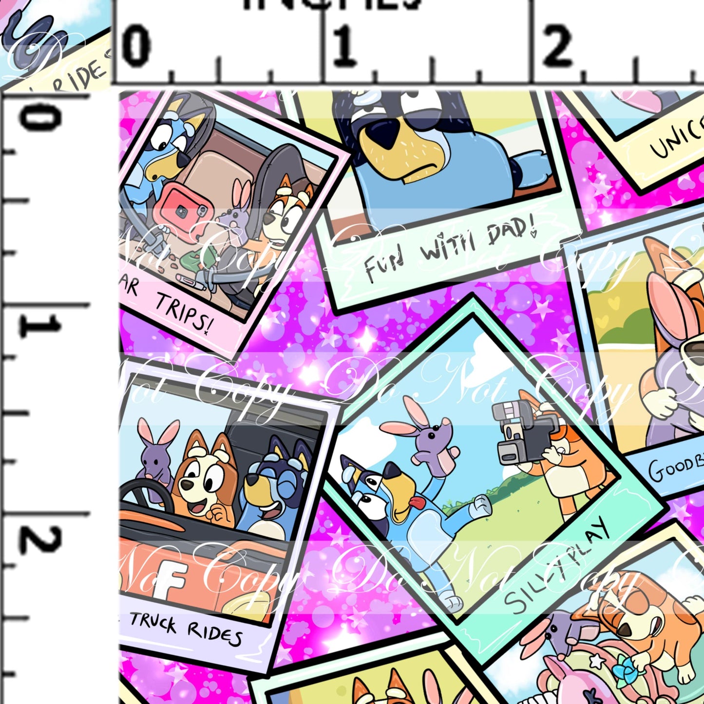 Preorder R52- Heelers Memories - Main Print - Small Scale (Pink/Purple)