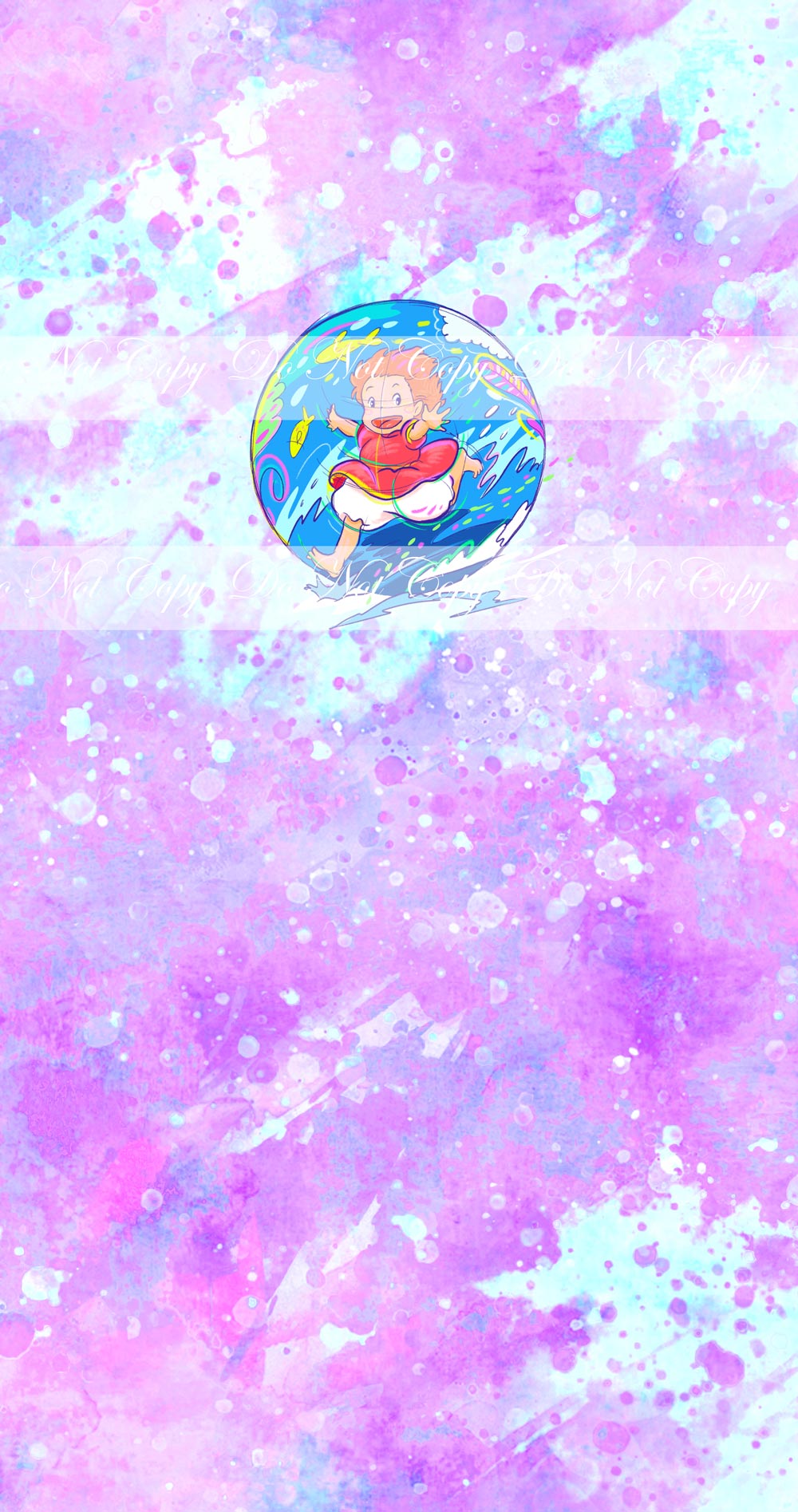 Preorder R57 -Anime Round -(Little Girl Running) Purple Panel