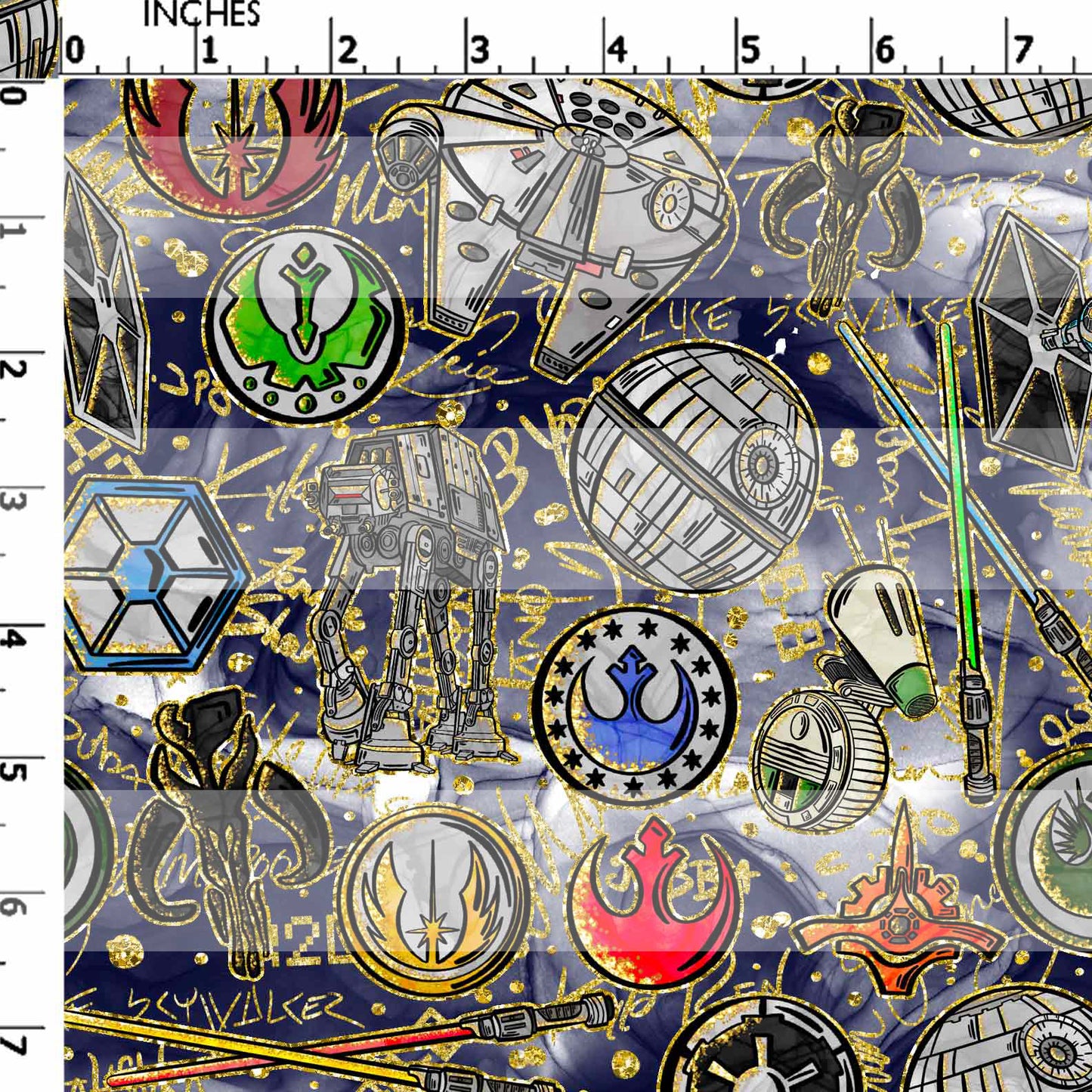 Preorder R52- May The 4TH - Symbols Coordinate- Regular Scale (Blue)