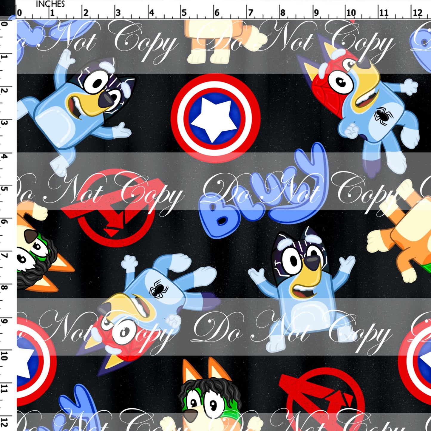 Retail R51 -Superhero Heelers Tossed-Waterproof Canvas