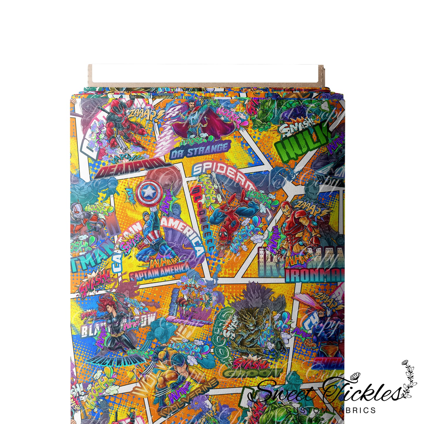 Preorder R68 - Marvel Heroes- Yellow Comic Style