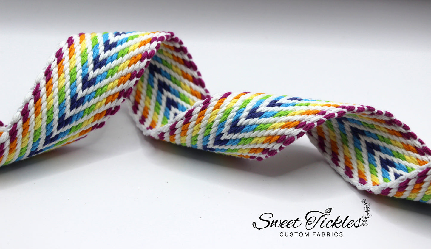 Retail- 1.5" Rainbow Ombre Webbing