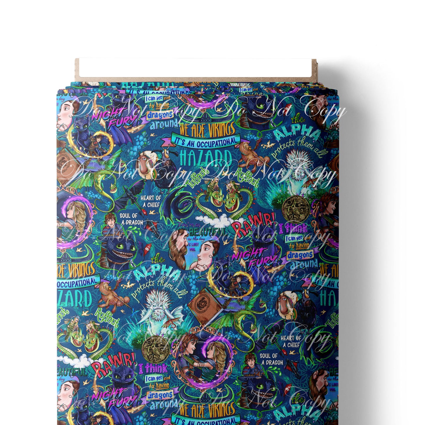 Preorder R75-Dragons and Vikings Main Print - Dark