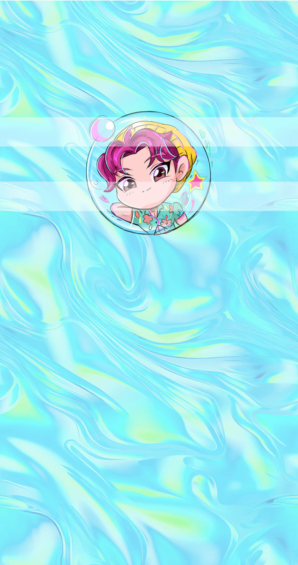 Preorder R74-KPDH Kawaii- Panel - Child, Big kids, Adults) Yellow Hat Boy - Blue