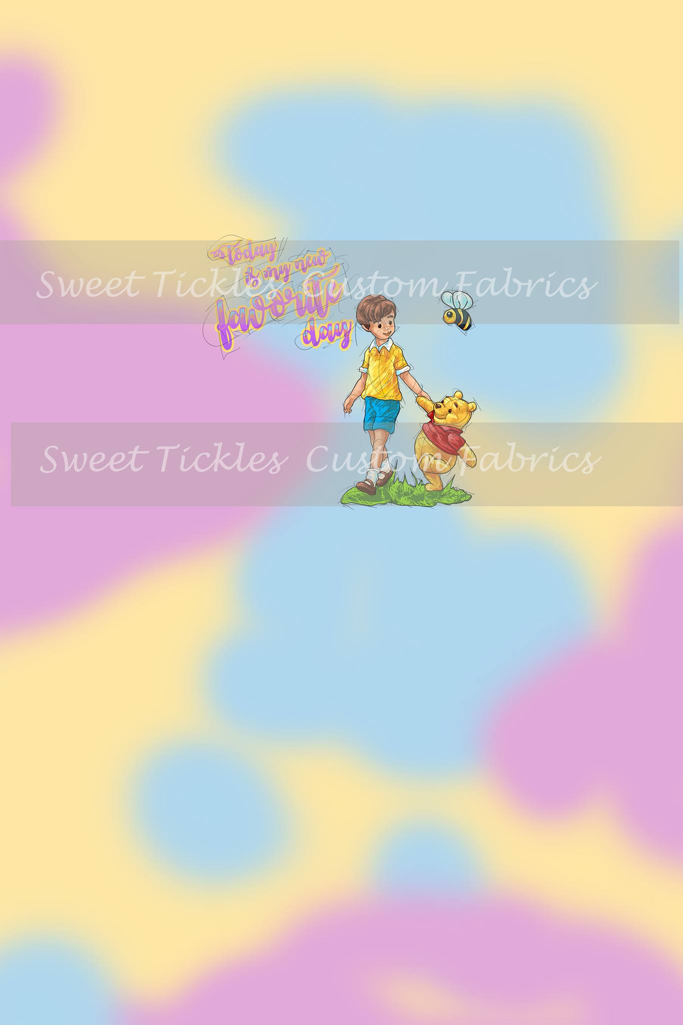 Preorder R38 - Magic Bear -Magic Bear and Boy- Multicolor Panel(Child, Big kids, Adults)