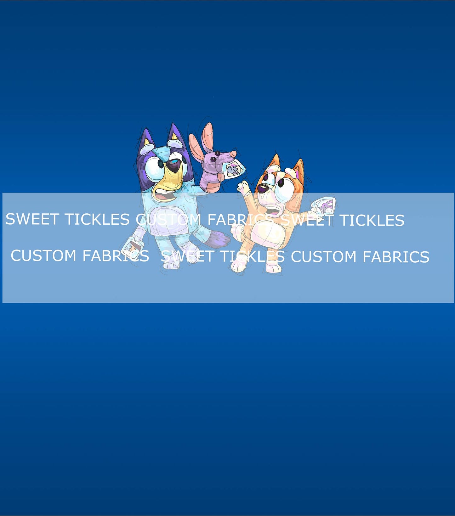 Retail Rerun Puppy Adventures Main Print Blue- Puppy Time Panel