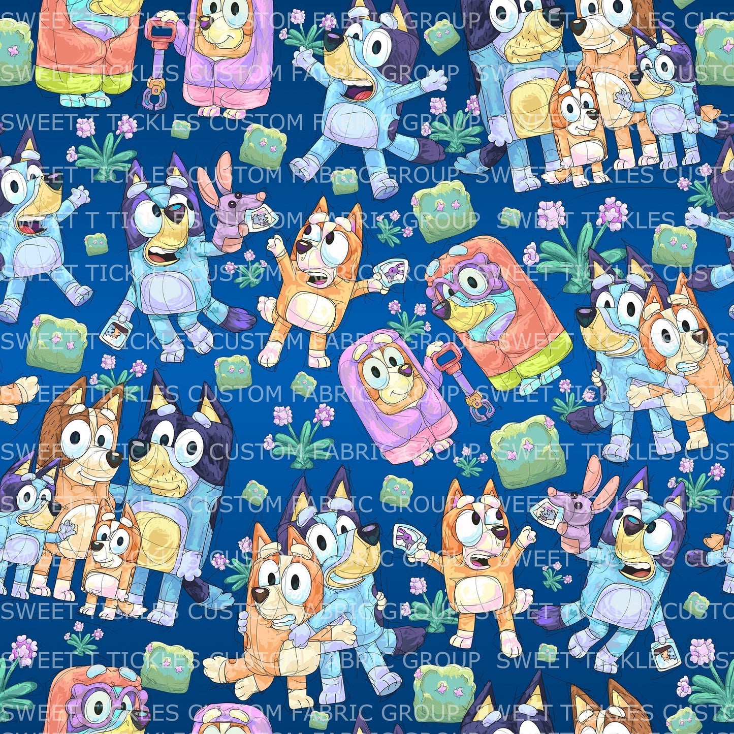 Preorder- Puppy Adventures Main Print Blue- Mini Scale