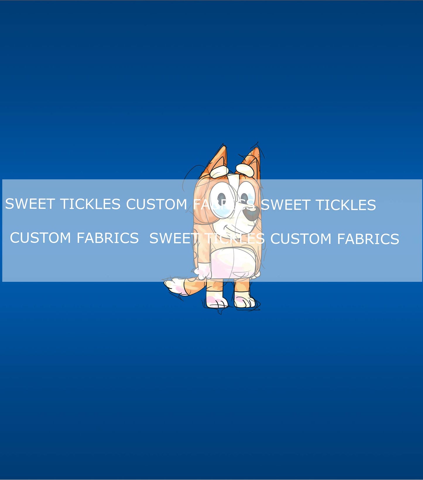 Preorder R19 - Puppy Adventures Blue Panel- Orange Little Puppy