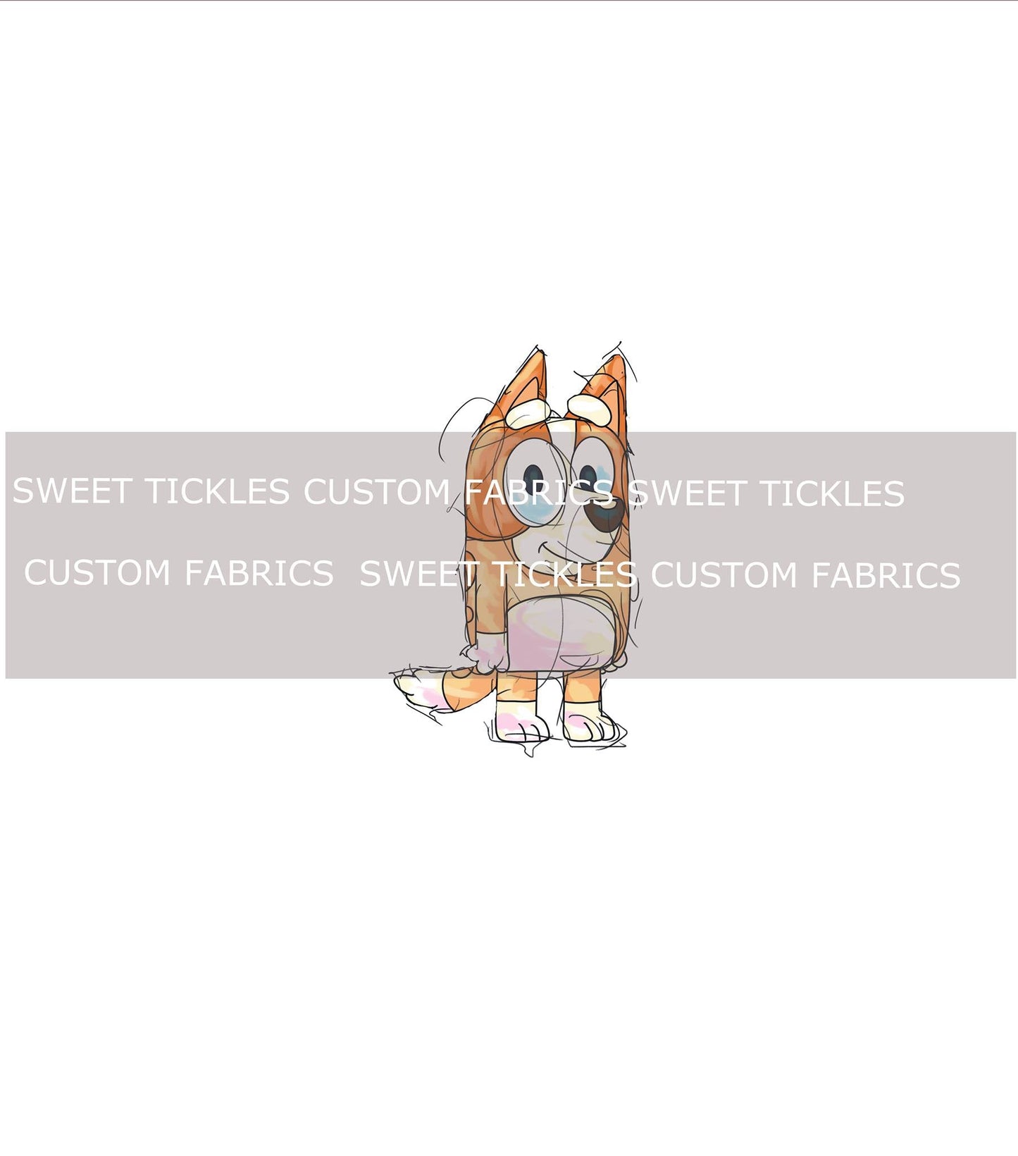 Retail Rerun Puppy Adventures Main Print White- Orange Puppy Panel