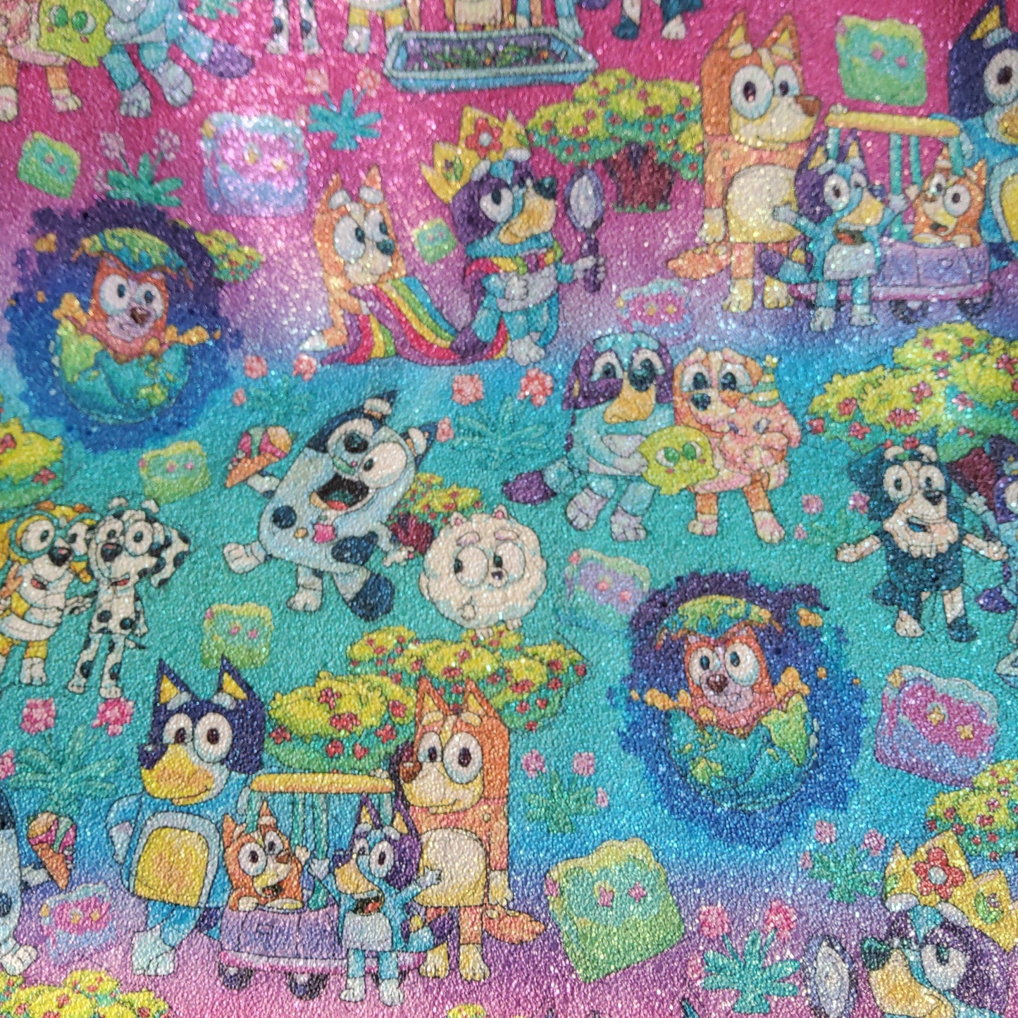 Preorder R27 Puppy Adventures 2.0 Glitter/Shiny VINYL/FAUX LEATHER " ( PINK)