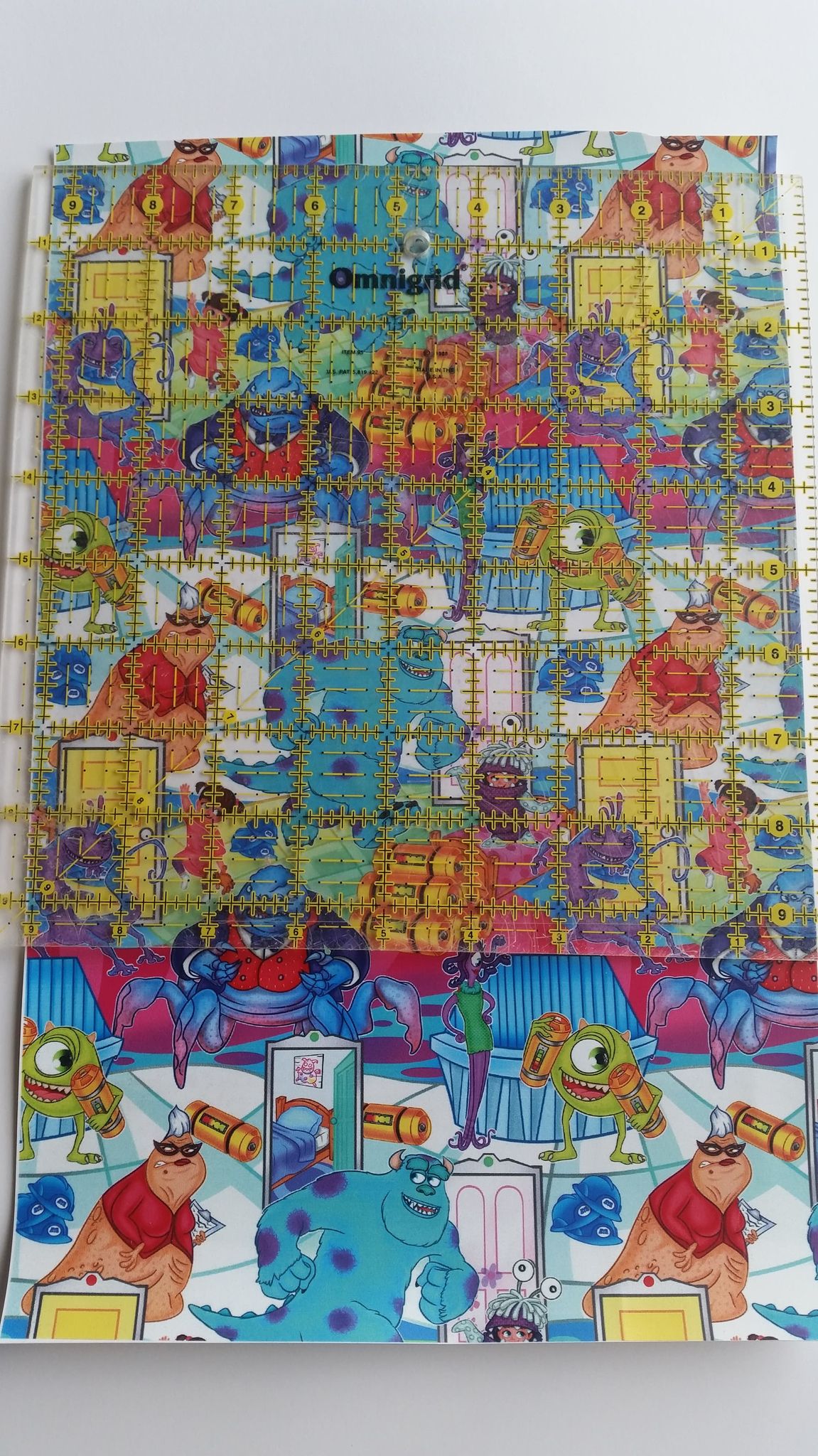 Retail- Monster Under My Bed-Colorful White- Vinyl/Faux Leather Sheet