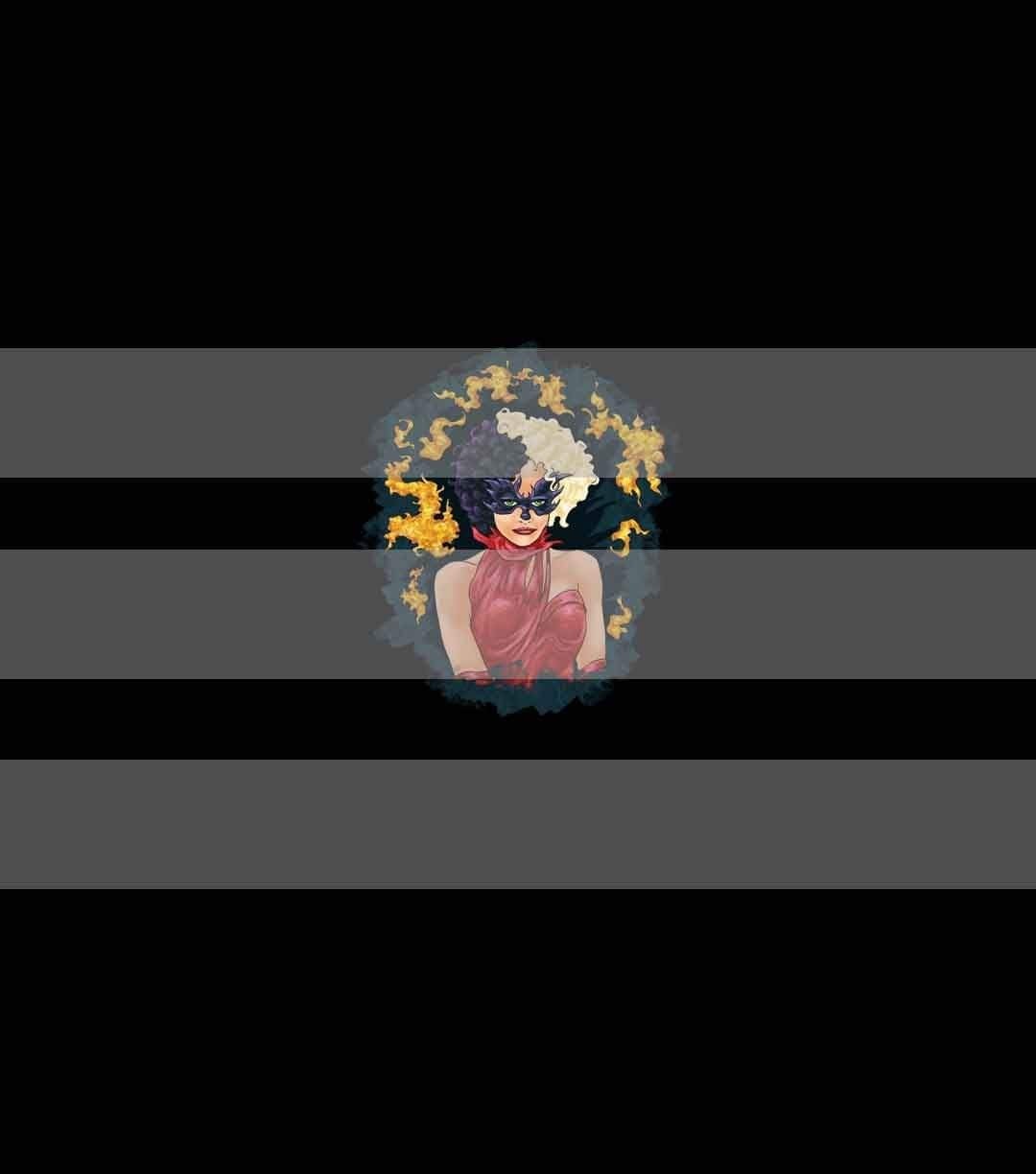Retail Hello Cruel World- Girl Hair on Fire -Panels-Black