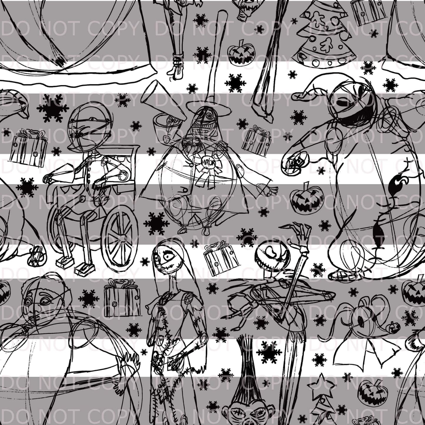 Preorder R25 Halloween- Nightmare" Main Print -Regular Scale- White