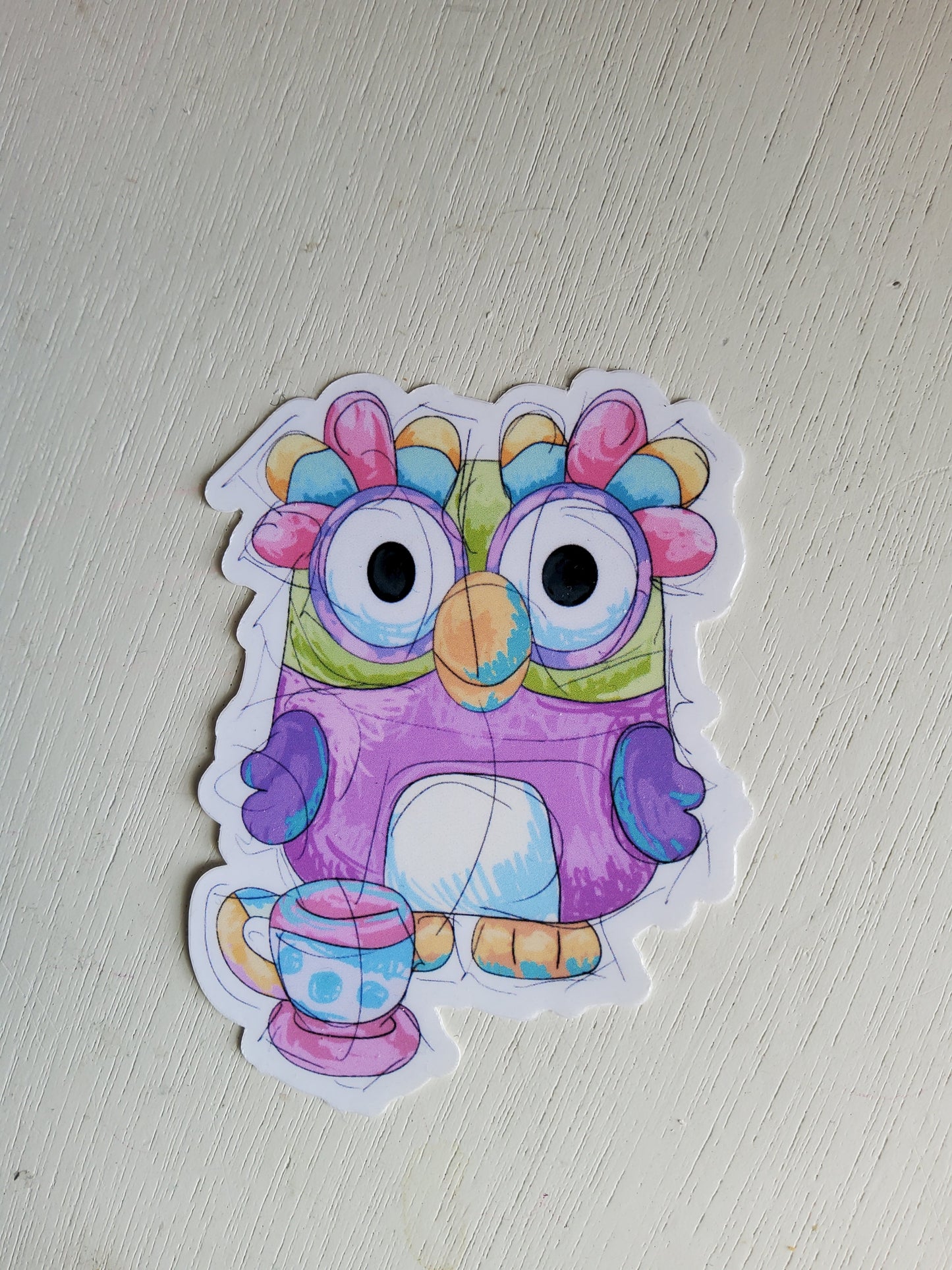 Vinyl Sticker- Owl Toy