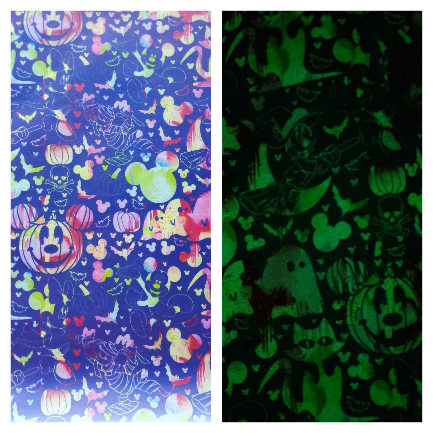 Preorder R25- Halloween- Neon Purple - Glow In The Dark-VINYL/FAUX LEATHER 12"X54