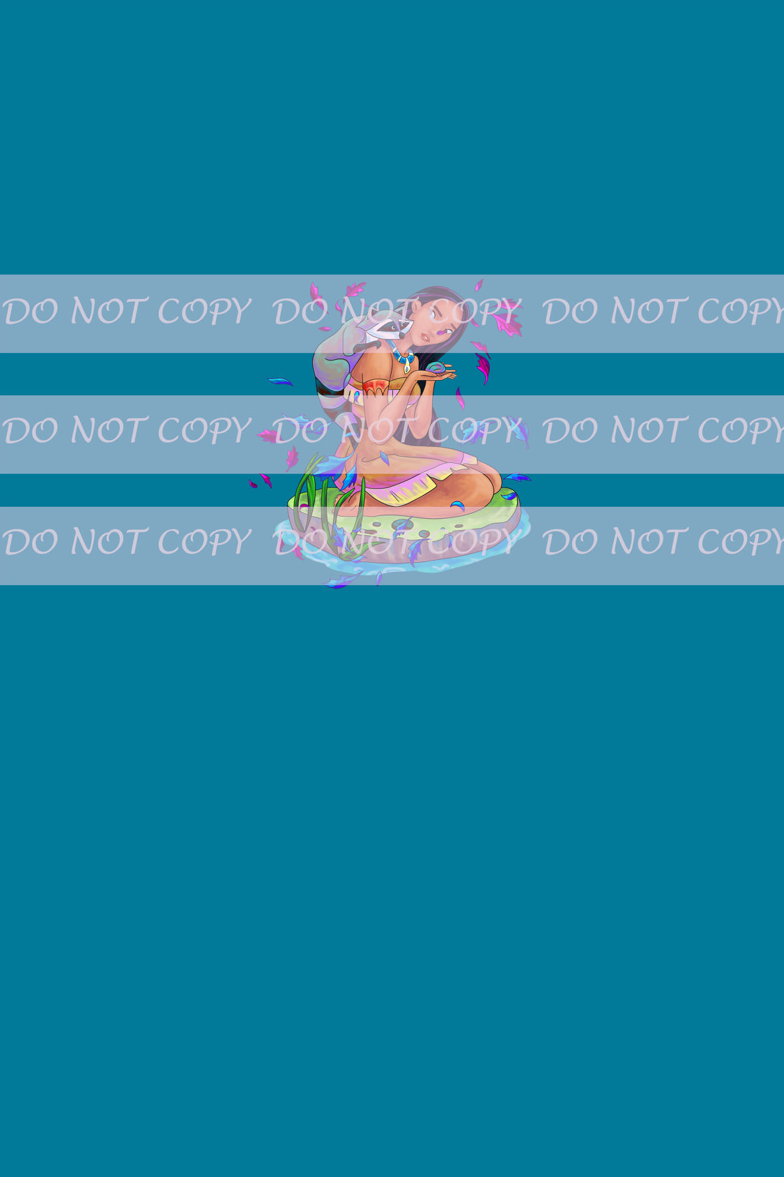 Retail Colors of The Wind- Animal Friend Scene-Panels(Blue)