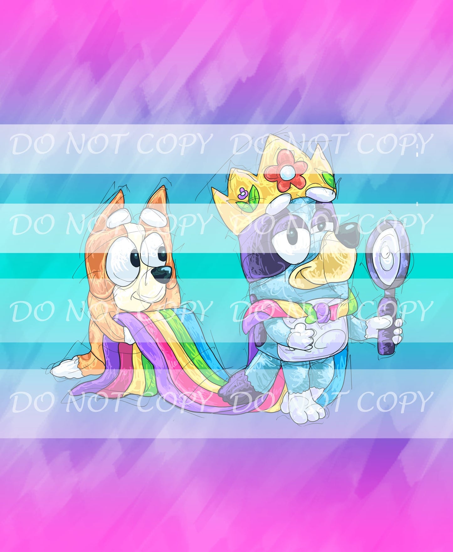 PREORDER R27- Puppy Adventures 2.0 -Colorful Pink- Adult Topper-Let's Play Queen