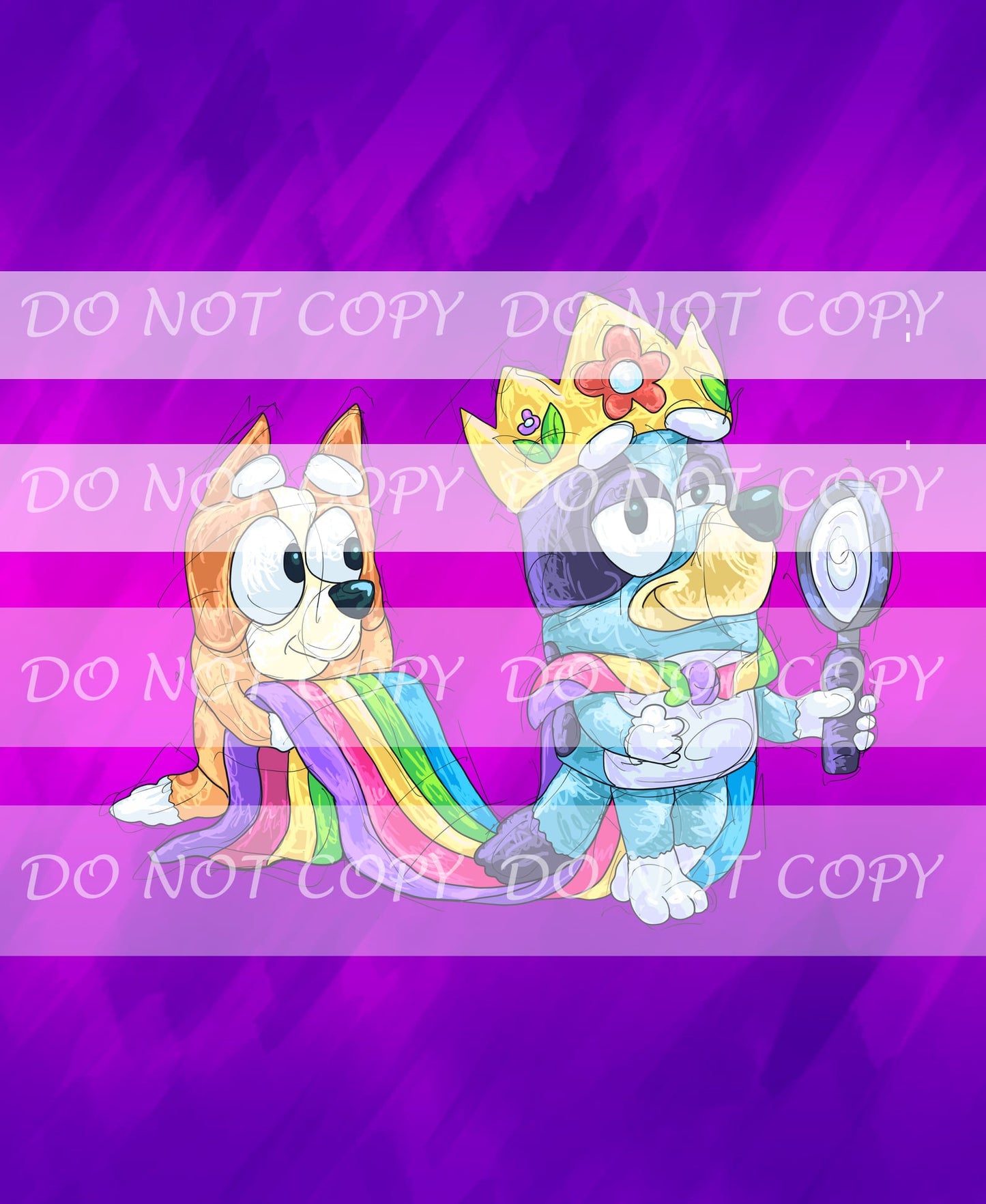 PREORDER R27- Puppy Adventures 2.0 -Purple- Adult Topper-Let's Play Queen