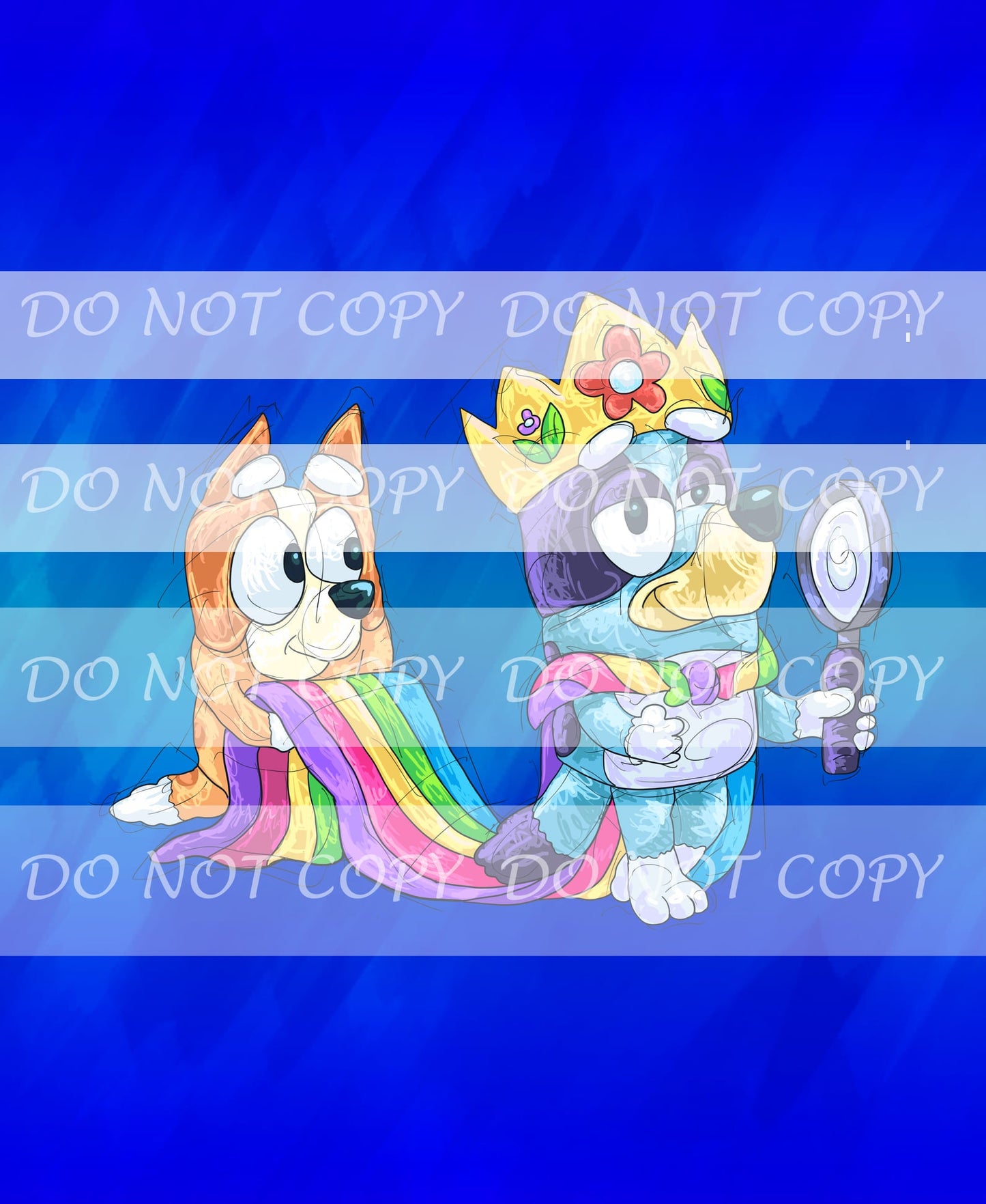 PREORDER R27- Puppy Adventures 2.0 -Blue- Adult Topper-Let's Play Queen