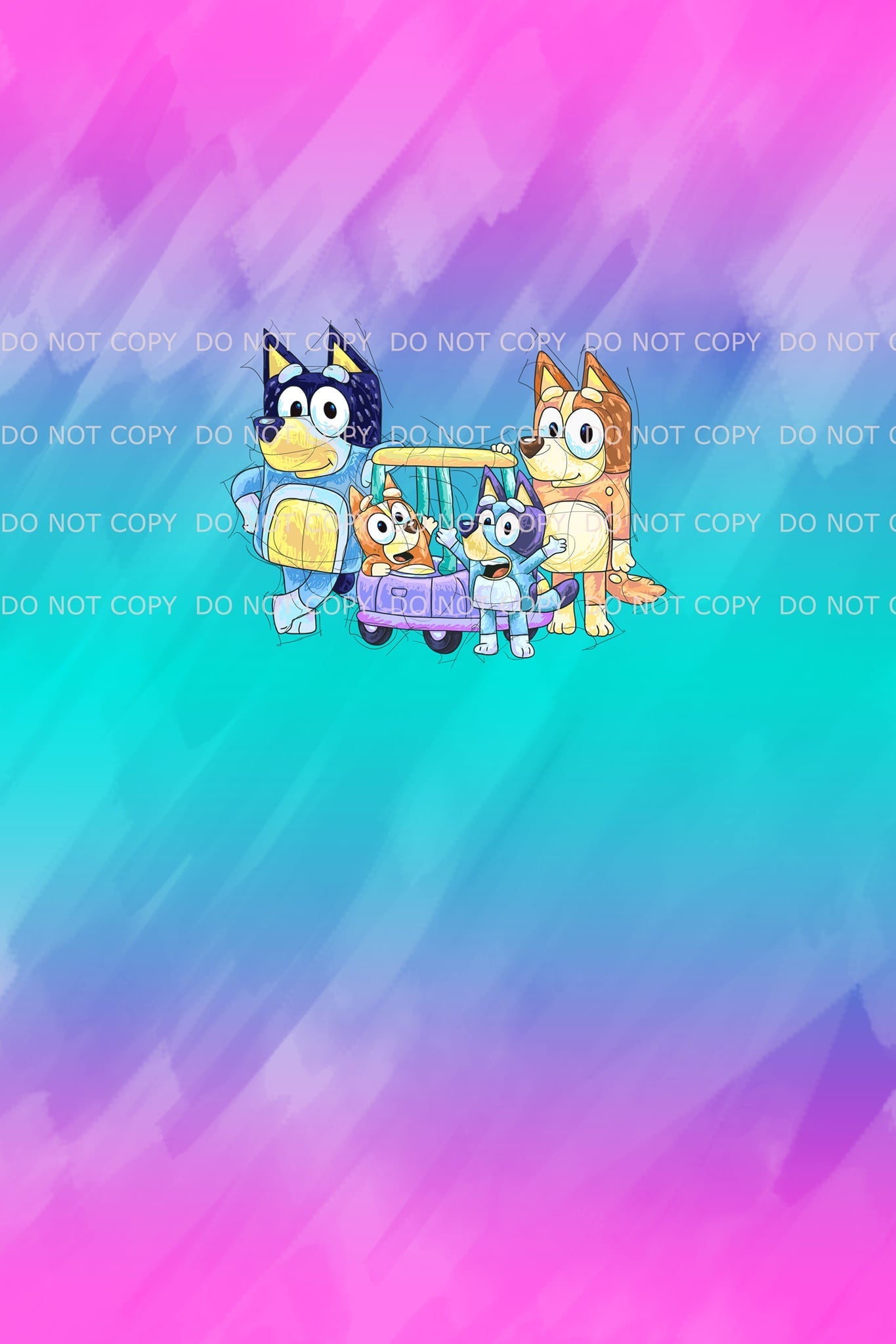 Retail Puppy Adventures 2.0- The Heelers Panels (Colorful Pink)