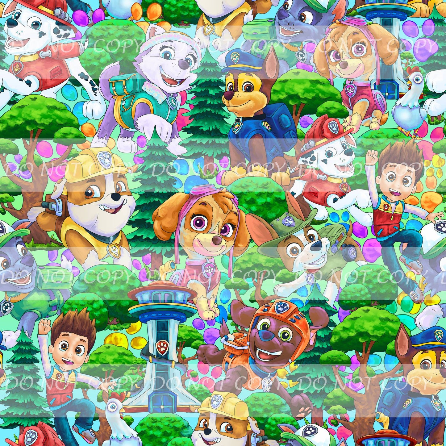 Retail No Job Is Too Big No Pup Is Too Small- (Greenish/Blue))